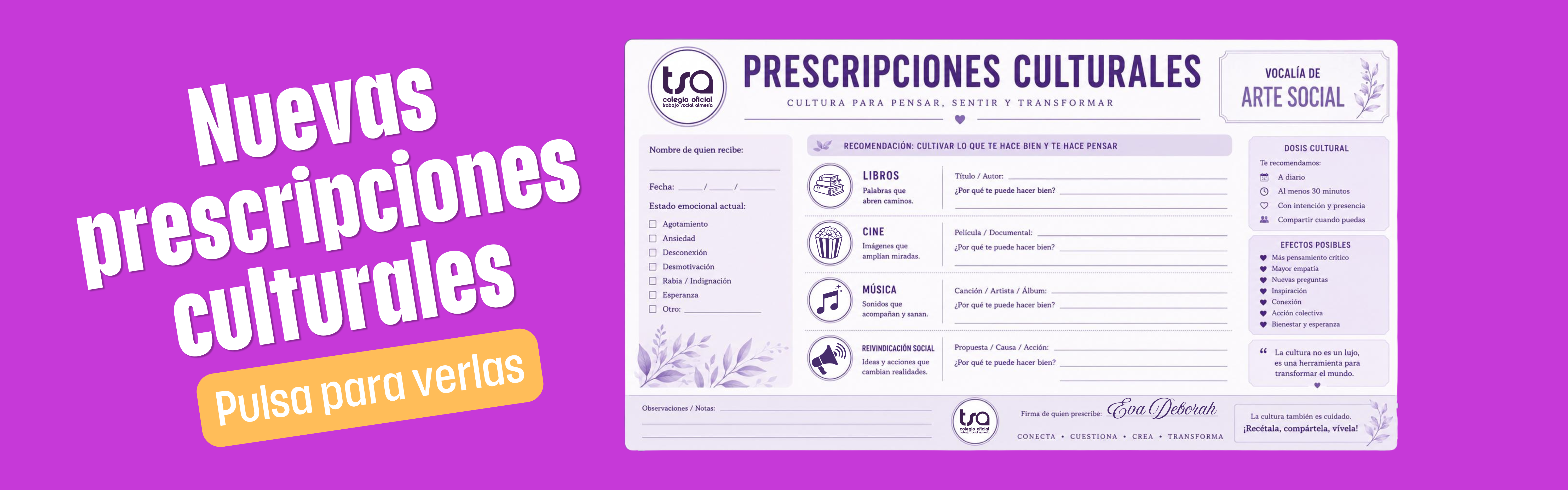 PRESCRIPCIONES CULTURALES